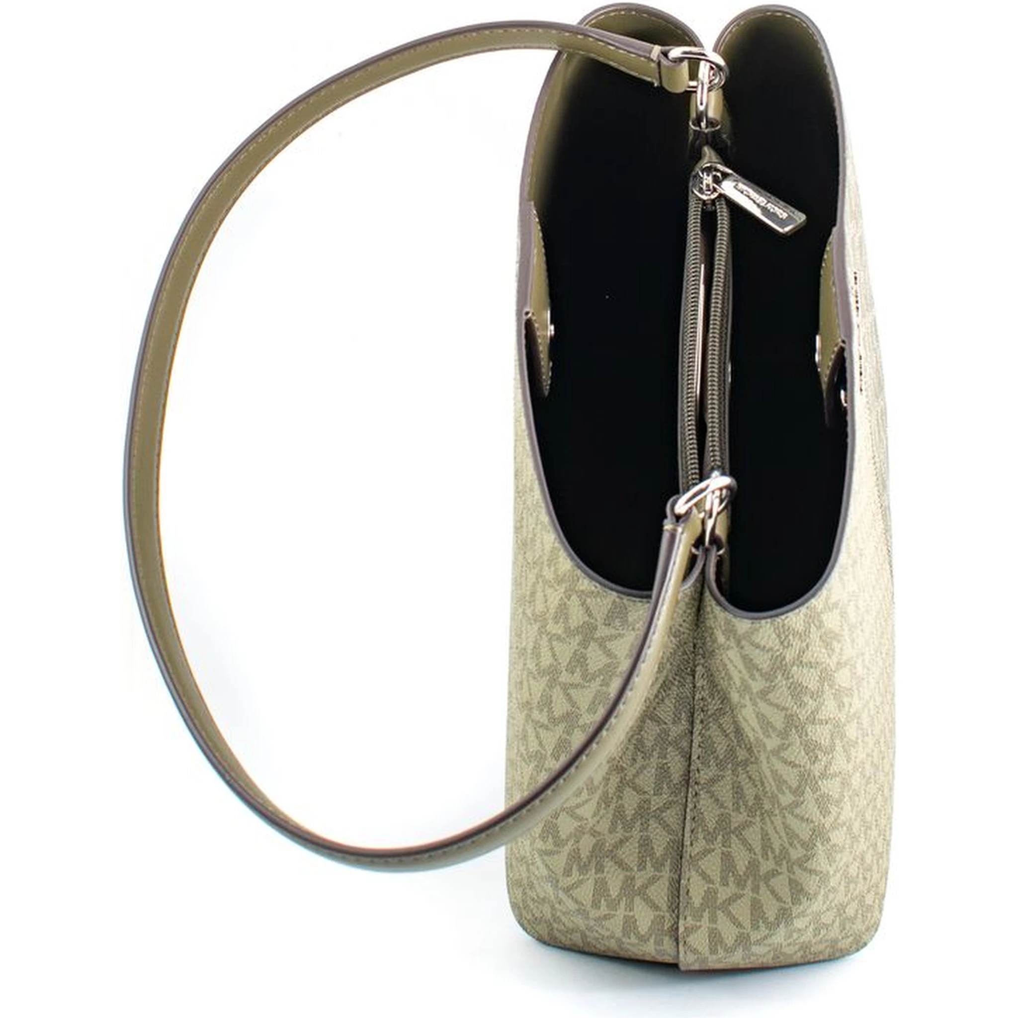 Bicolor Canvas Shoulder Bag