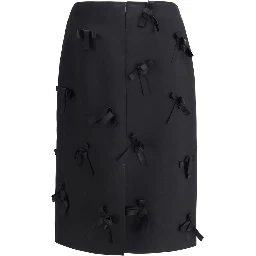 Black Acetate Midi Skirt
