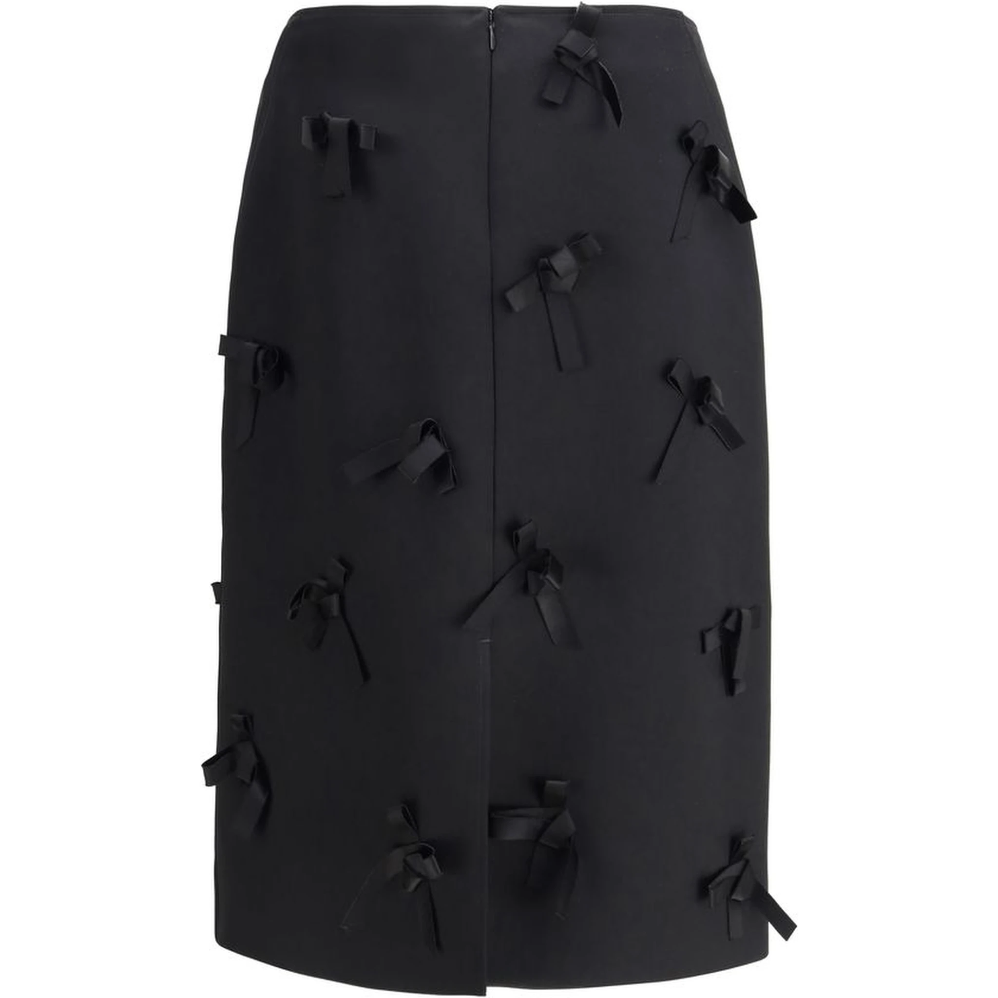 Black Acetate Midi Skirt