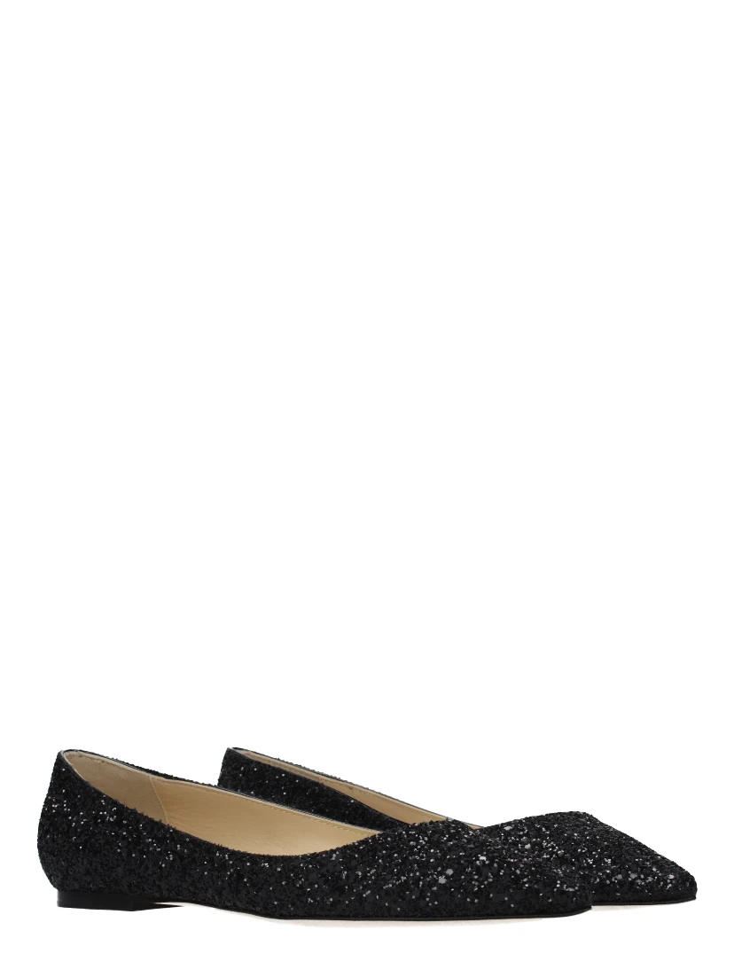 حذاء باليه أسود من البلاستيك