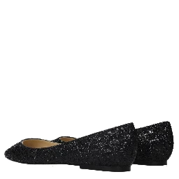 حذاء باليه أسود من البلاستيك