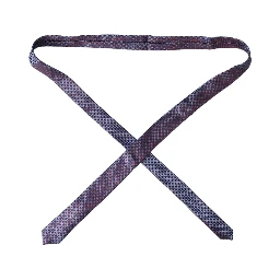 Blue Purple Patterned Silk Adjustable Men Tie