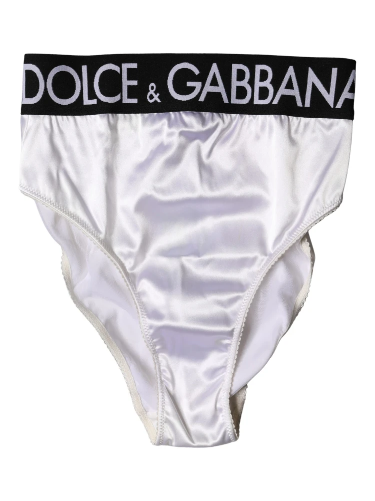 White Logo Brief High Waist Panty Underwear