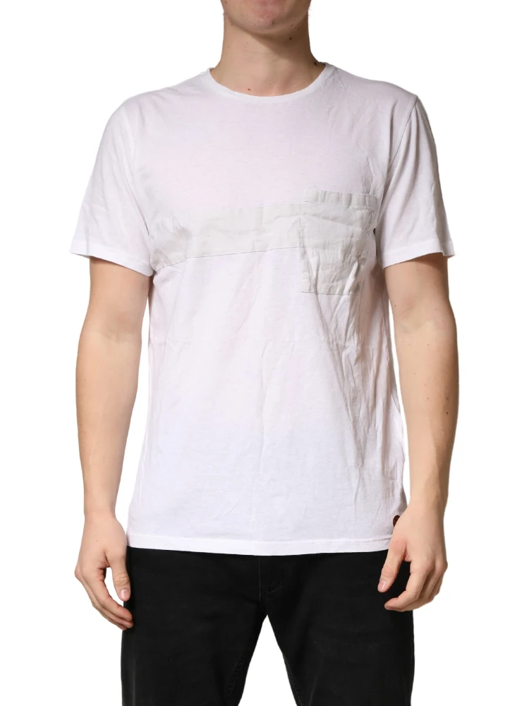White 100% Cotton Plain Round Neck Men Shirt T-shirt