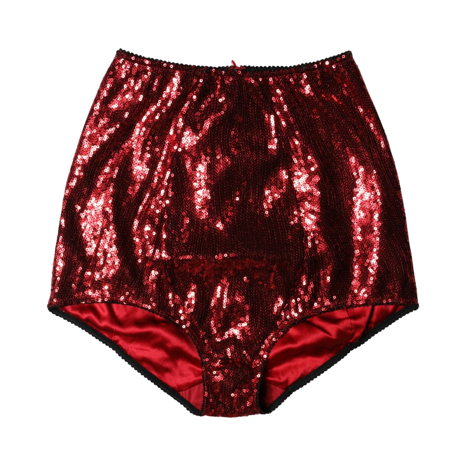 Red Sequin Embellished High Waist Girdle Underwear