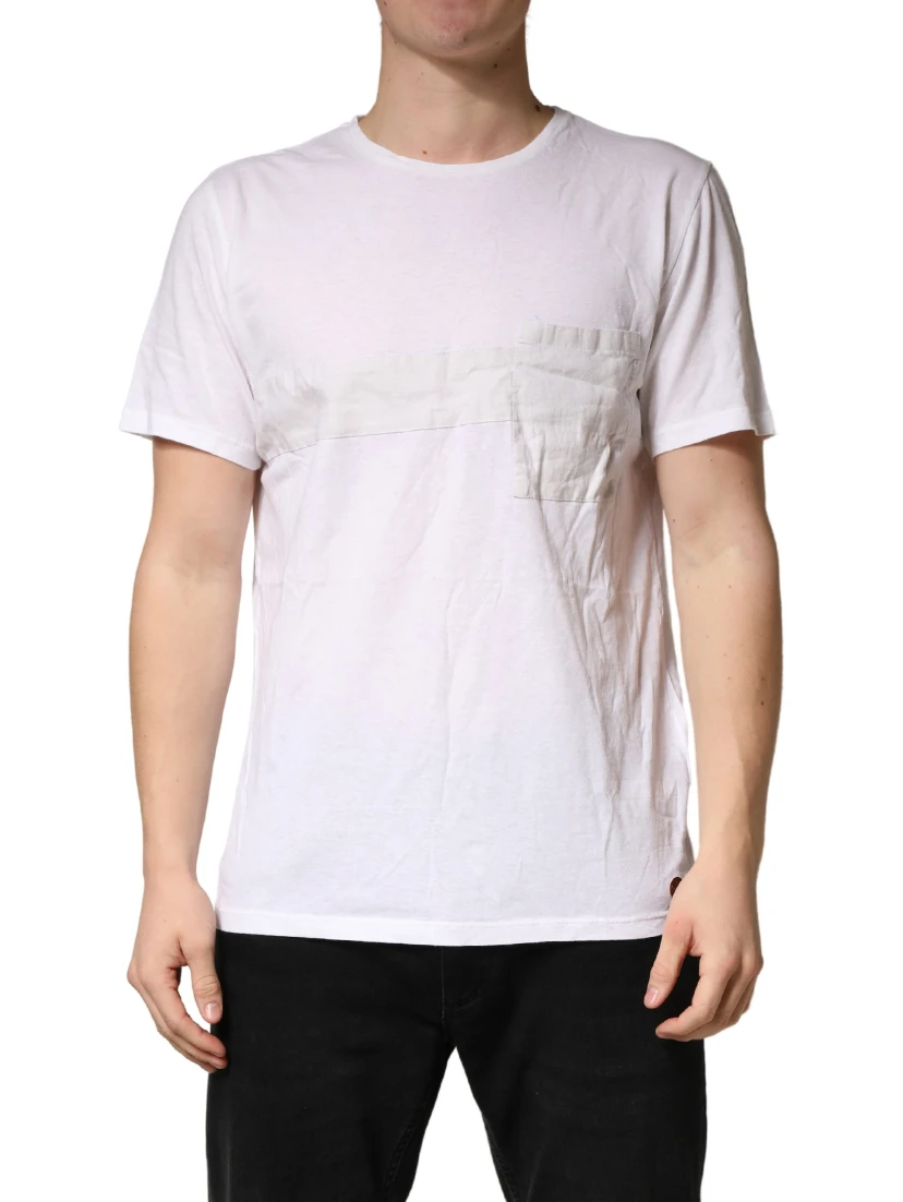 White 100% Cotton Plain Round Neck Men Shirt T-shirt