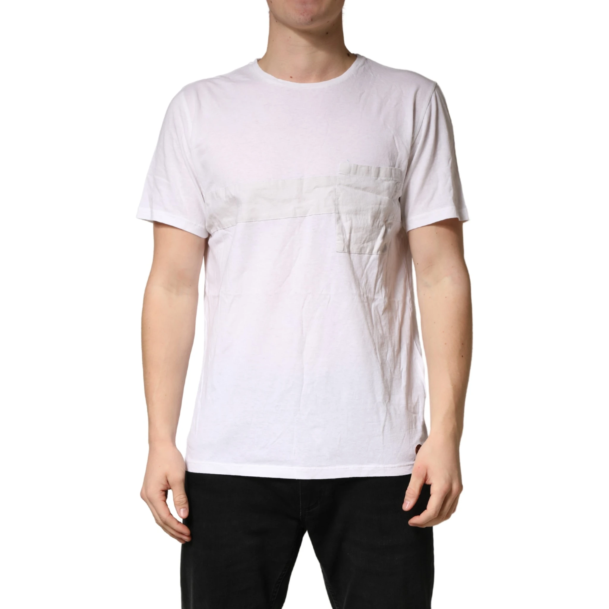 White 100% Cotton Plain Round Neck Men Shirt T-shirt