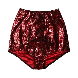 Red Sequin Embellished High Waist Girdle Underwear