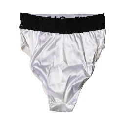 White Logo Brief High Waist Panty Underwear