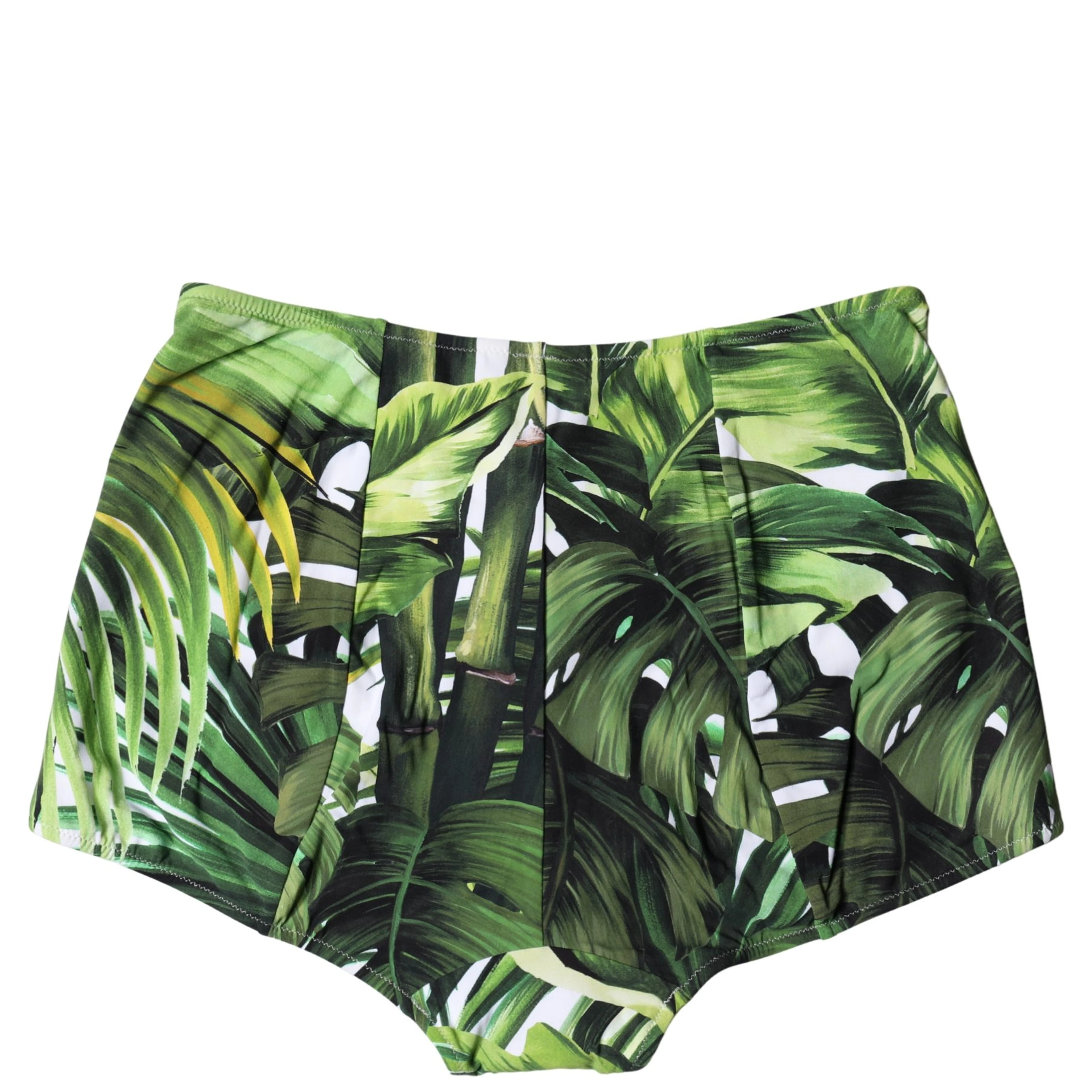 Green Leaf Print High-Waisted Girdle Underwear
