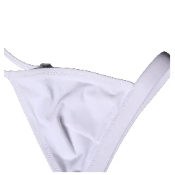 Top White Nylon Triangle Swimwear Beachwear Bikini