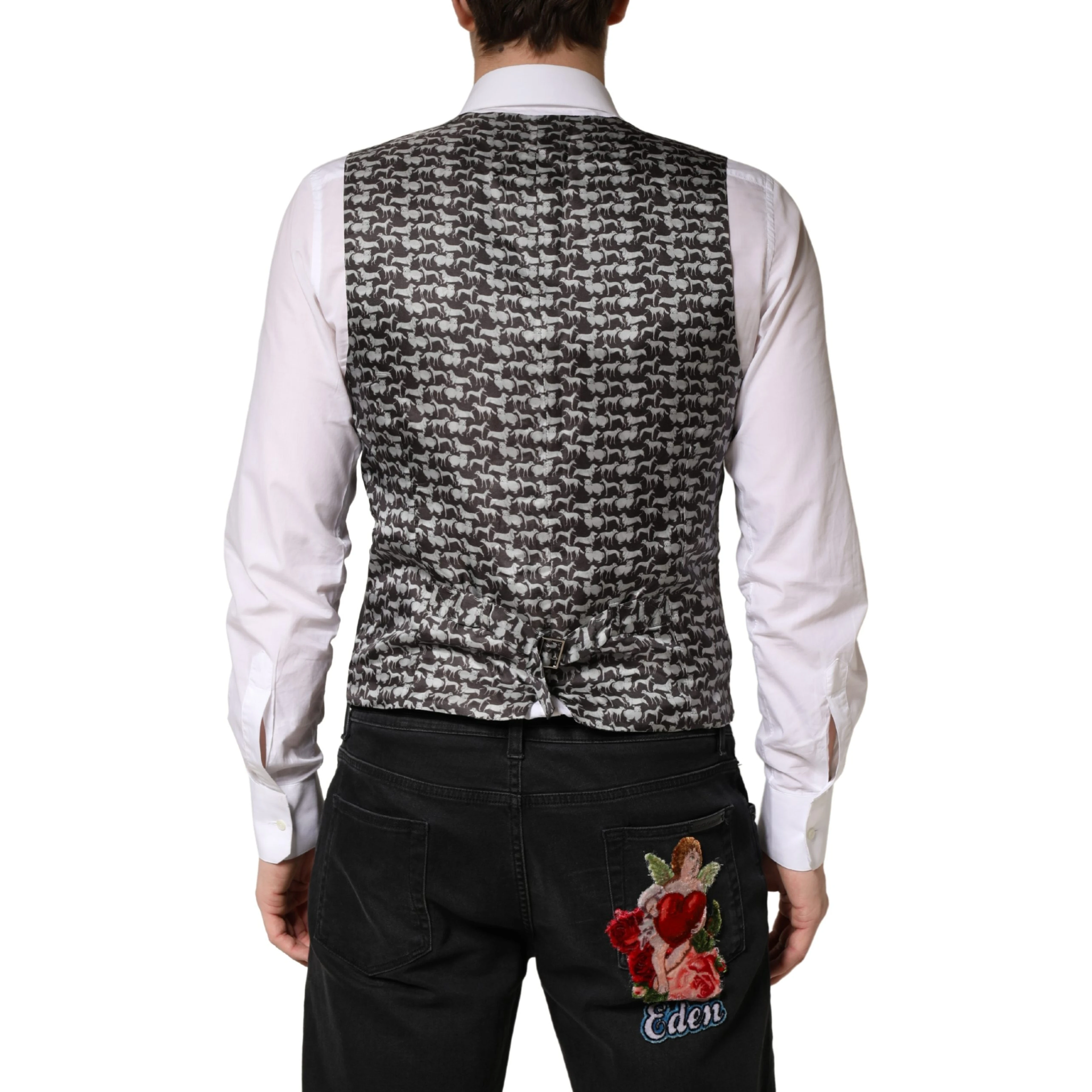 Black Wool Dress Men Formal Waistcoat Vest
