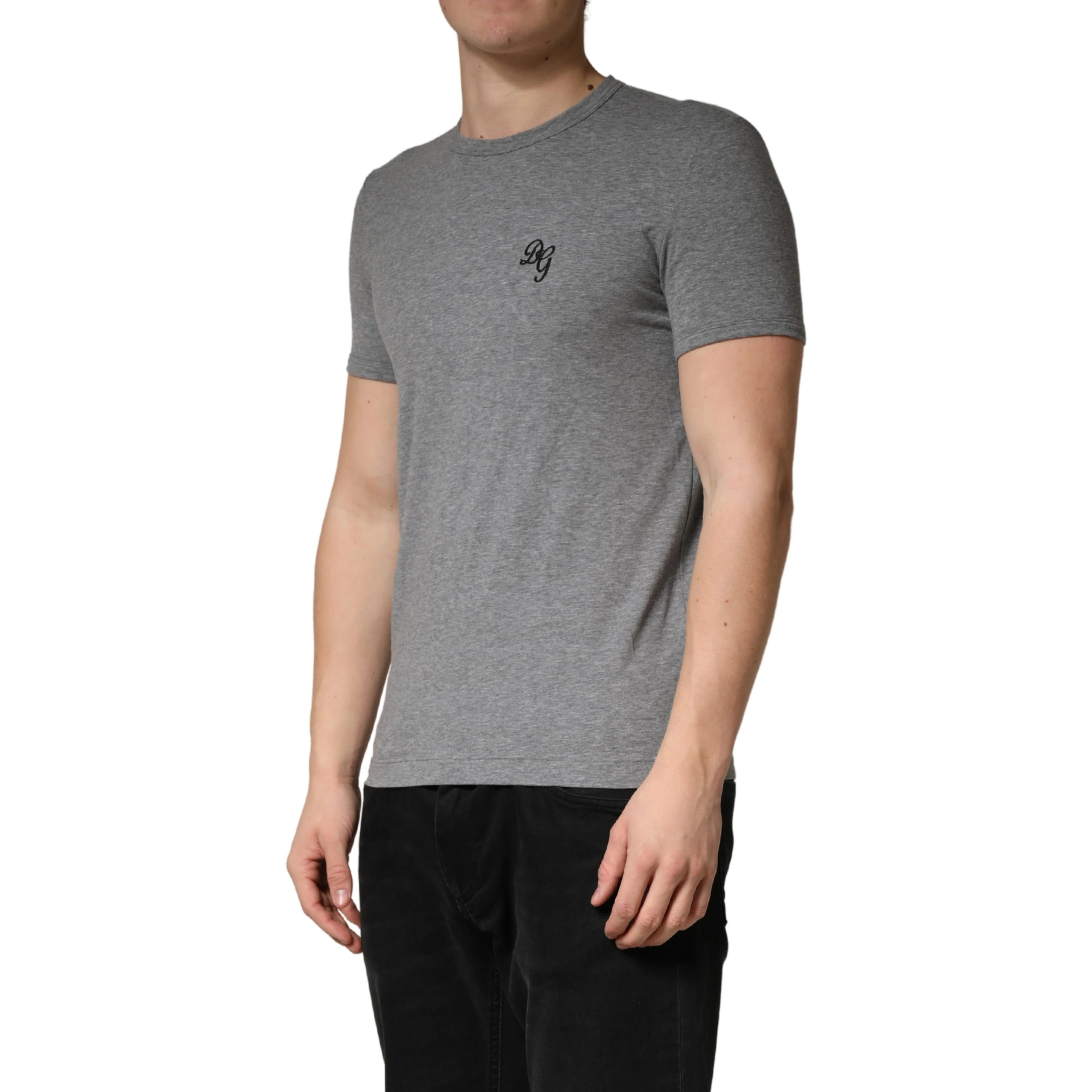 Gray DG Logo Crew Neck Men Underwear T-shirt