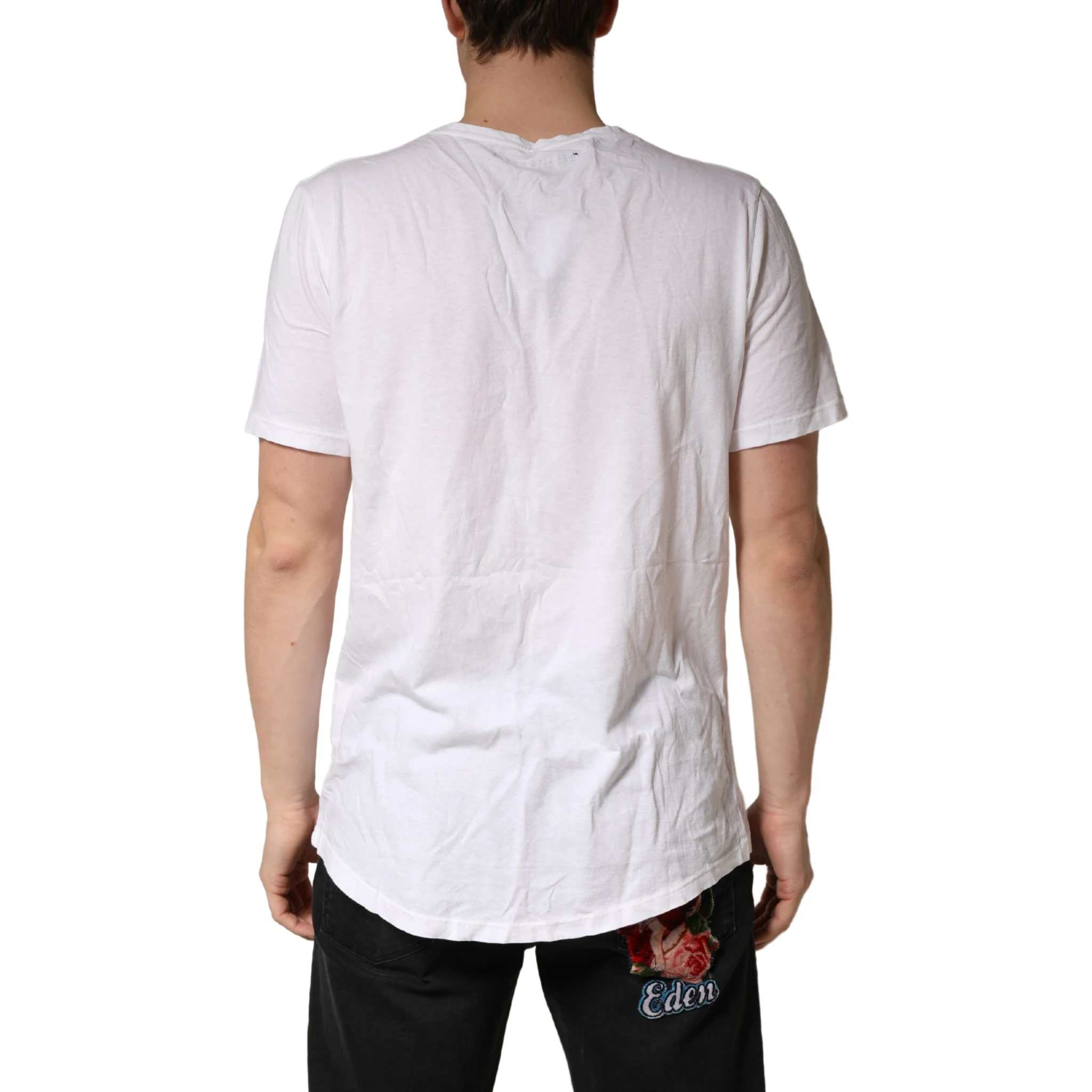 White 100% Cotton Plain Round Neck Men Shirt T-shirt