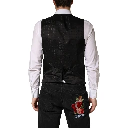 Black Wool Dress Men Formal Waistcoat Vest