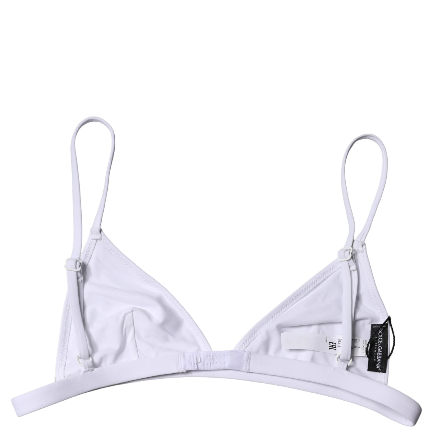 Top White Nylon Triangle Swimwear Beachwear Bikini