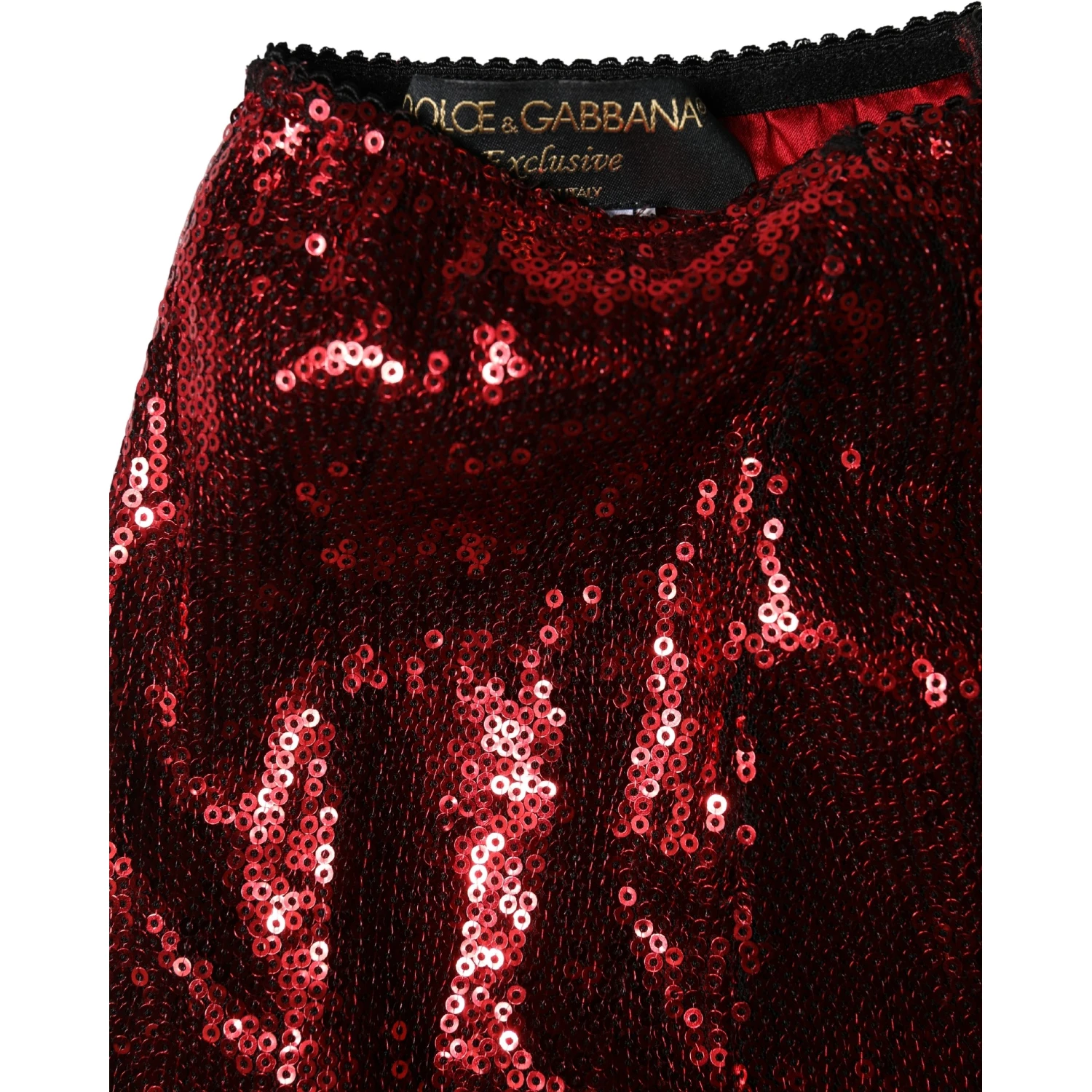 Red Sequin Embellished High Waist Girdle Underwear