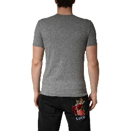 Gray DG Logo Crew Neck Men Underwear T-shirt