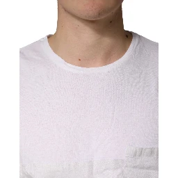 White 100% Cotton Plain Round Neck Men Shirt T-shirt