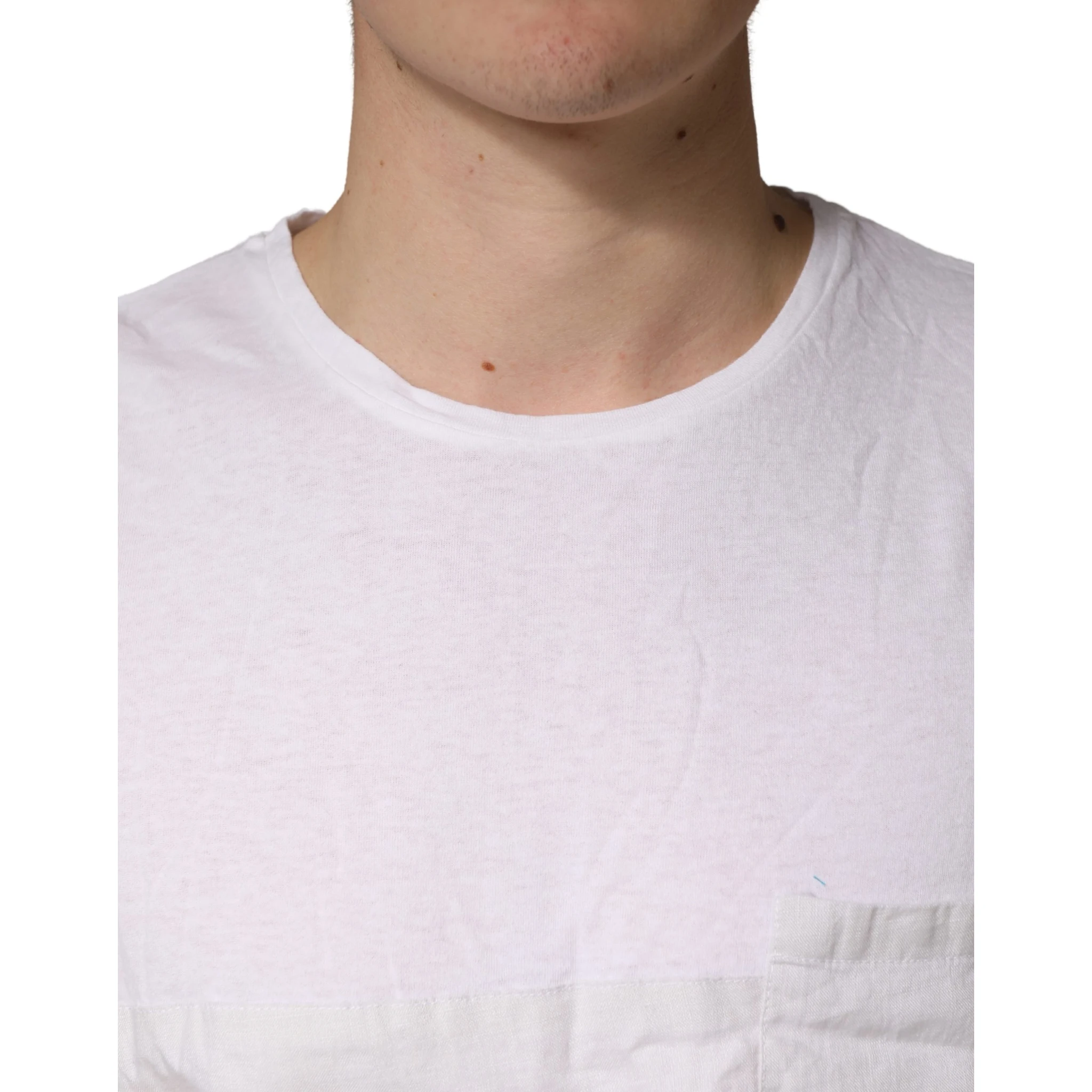 White 100% Cotton Plain Round Neck Men Shirt T-shirt