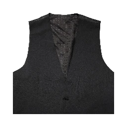 Black Wool Dress Men Formal Waistcoat Vest