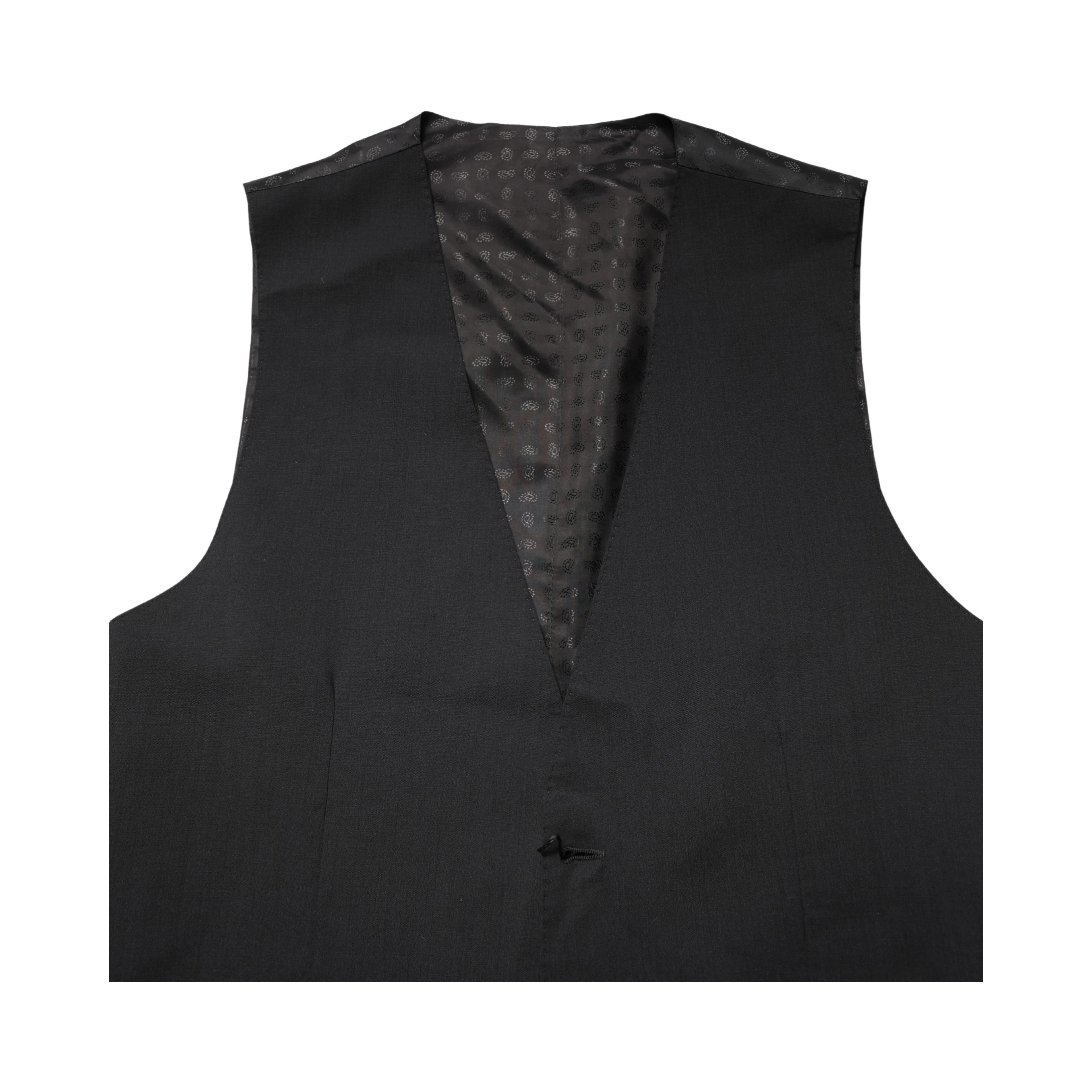 Black Wool Dress Men Formal Waistcoat Vest