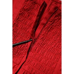 Red Cotton A-Line Sleeveless Mini Dress