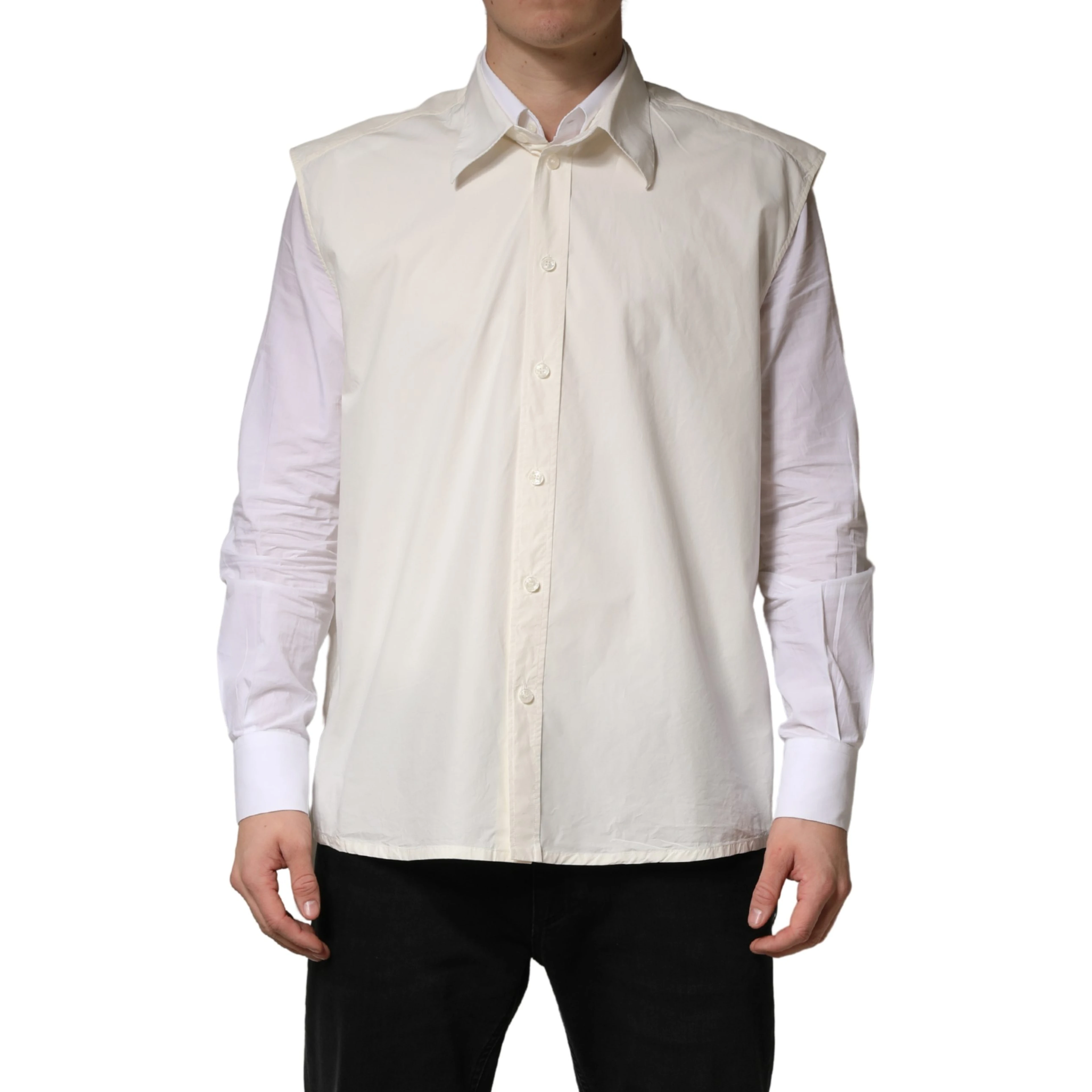 White MARTINI Cotton Men Dress Formal Shirt