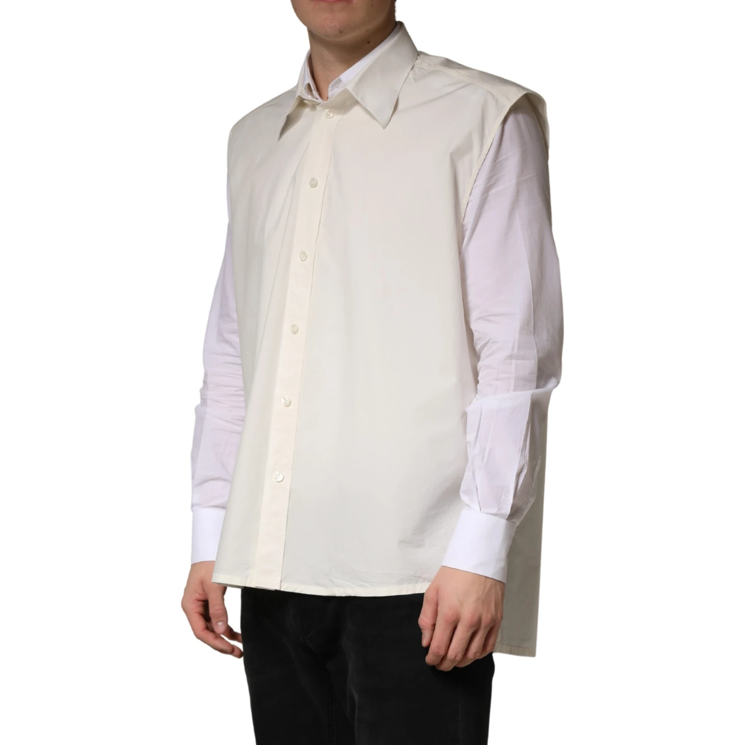 White MARTINI Cotton Men Dress Formal Shirt