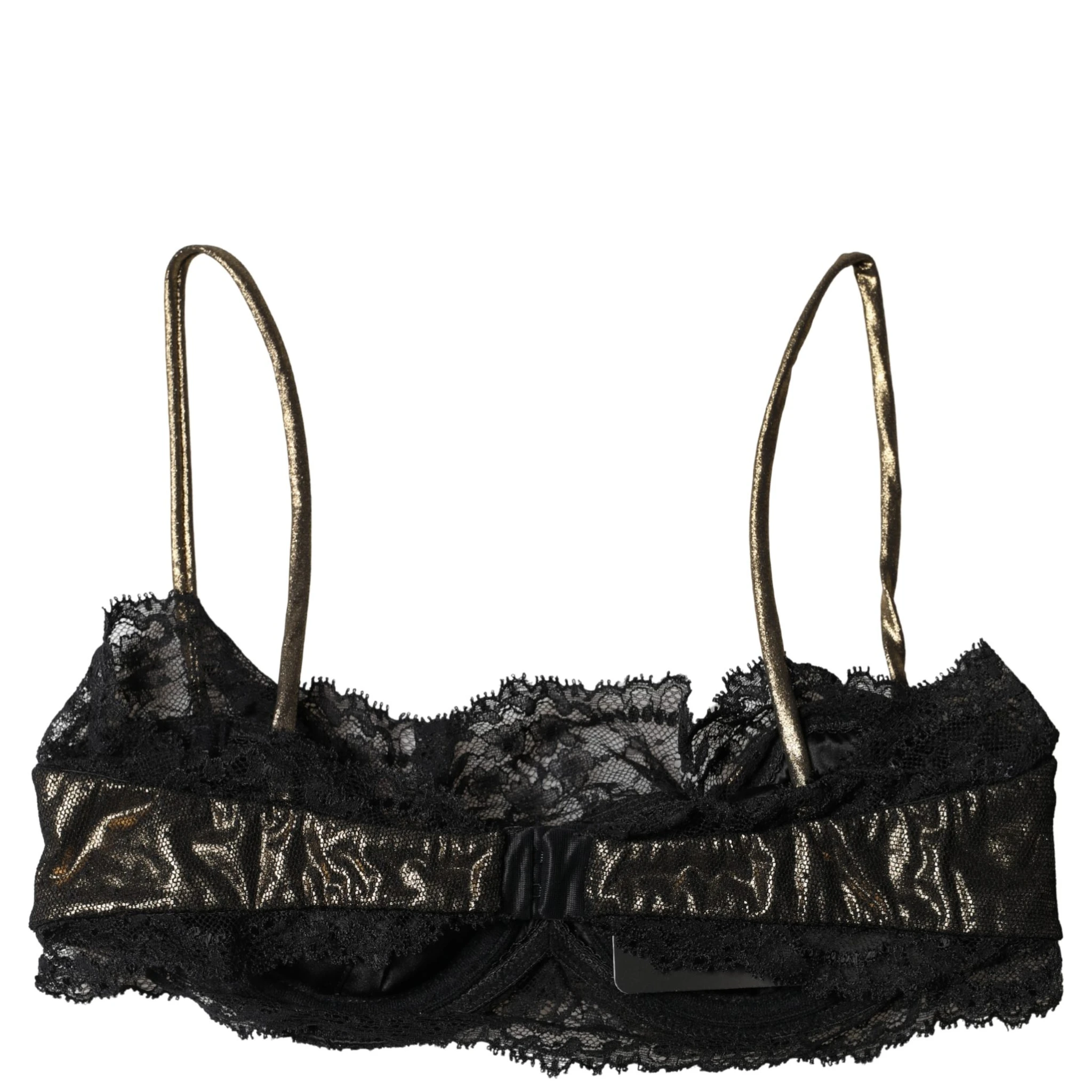 Black Silk Underwired Balconnet Bra Underwear