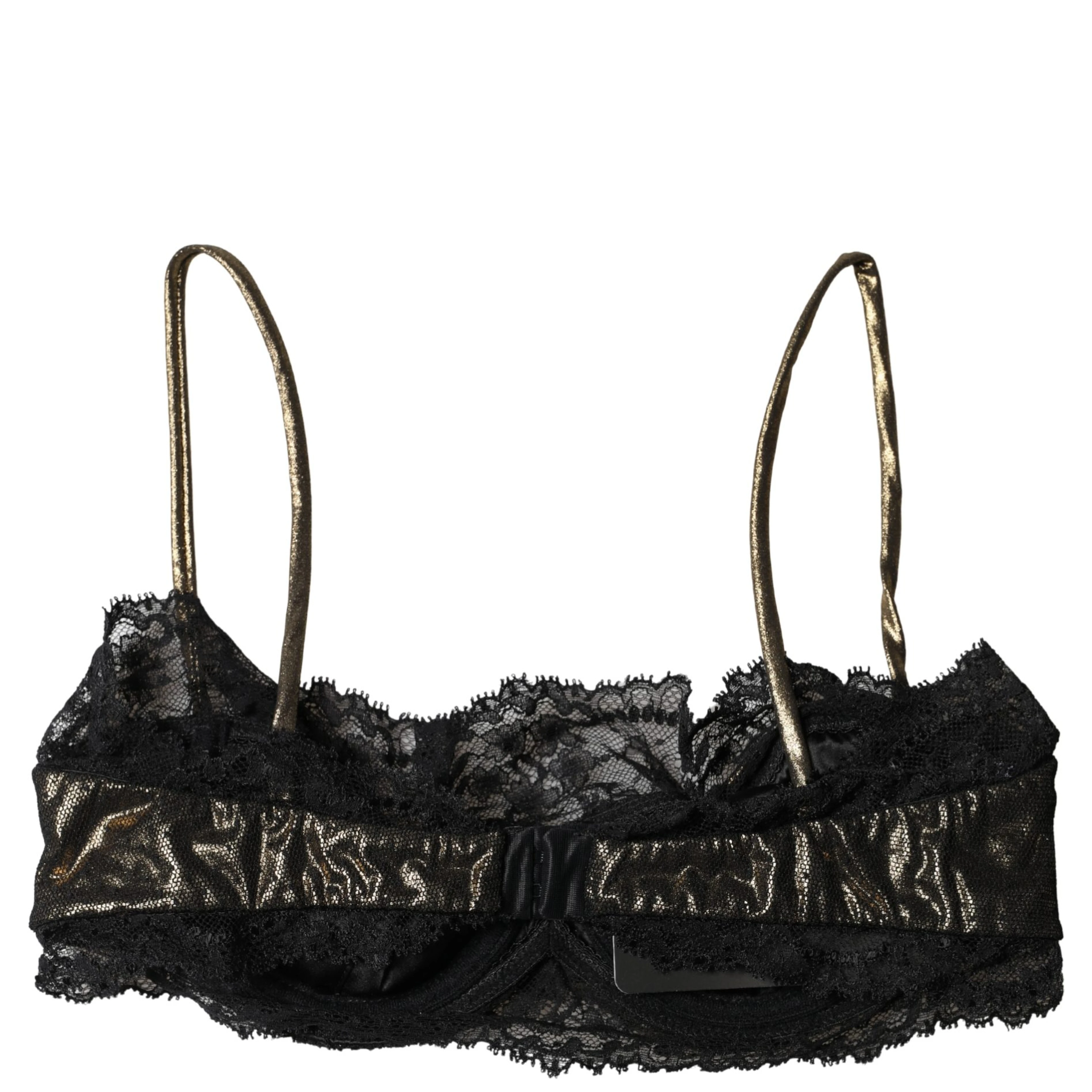 Black Silk Underwired Balconnet Bra Underwear
