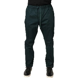 Green Cotton Skinny Men Jogger Trouser Pants