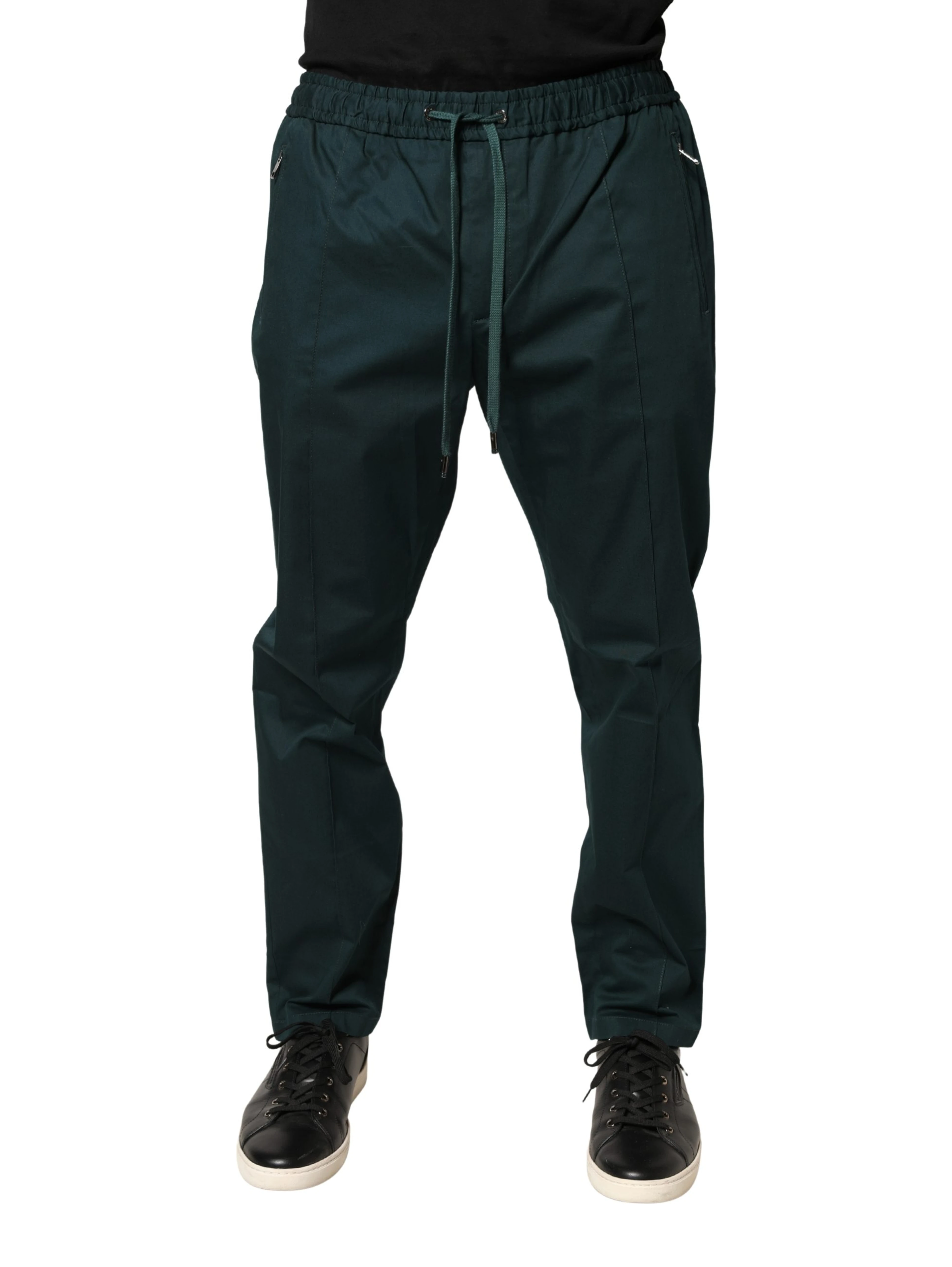 Green Cotton Skinny Men Jogger Trouser Pants