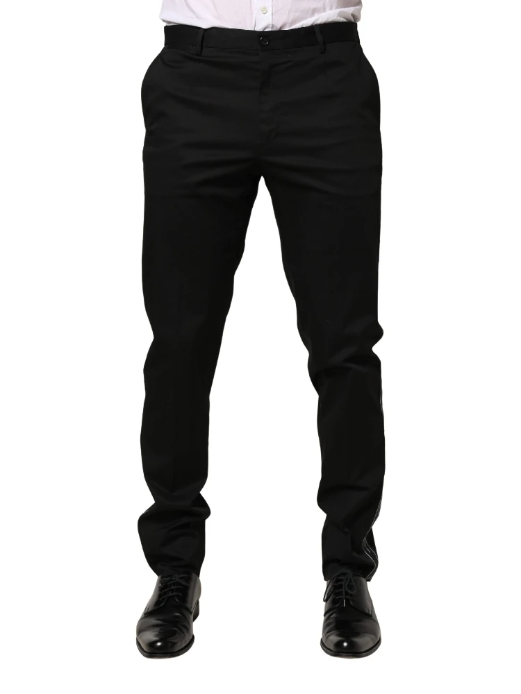 Black Cotton Skinny Men Dress Trouser Pants alternative