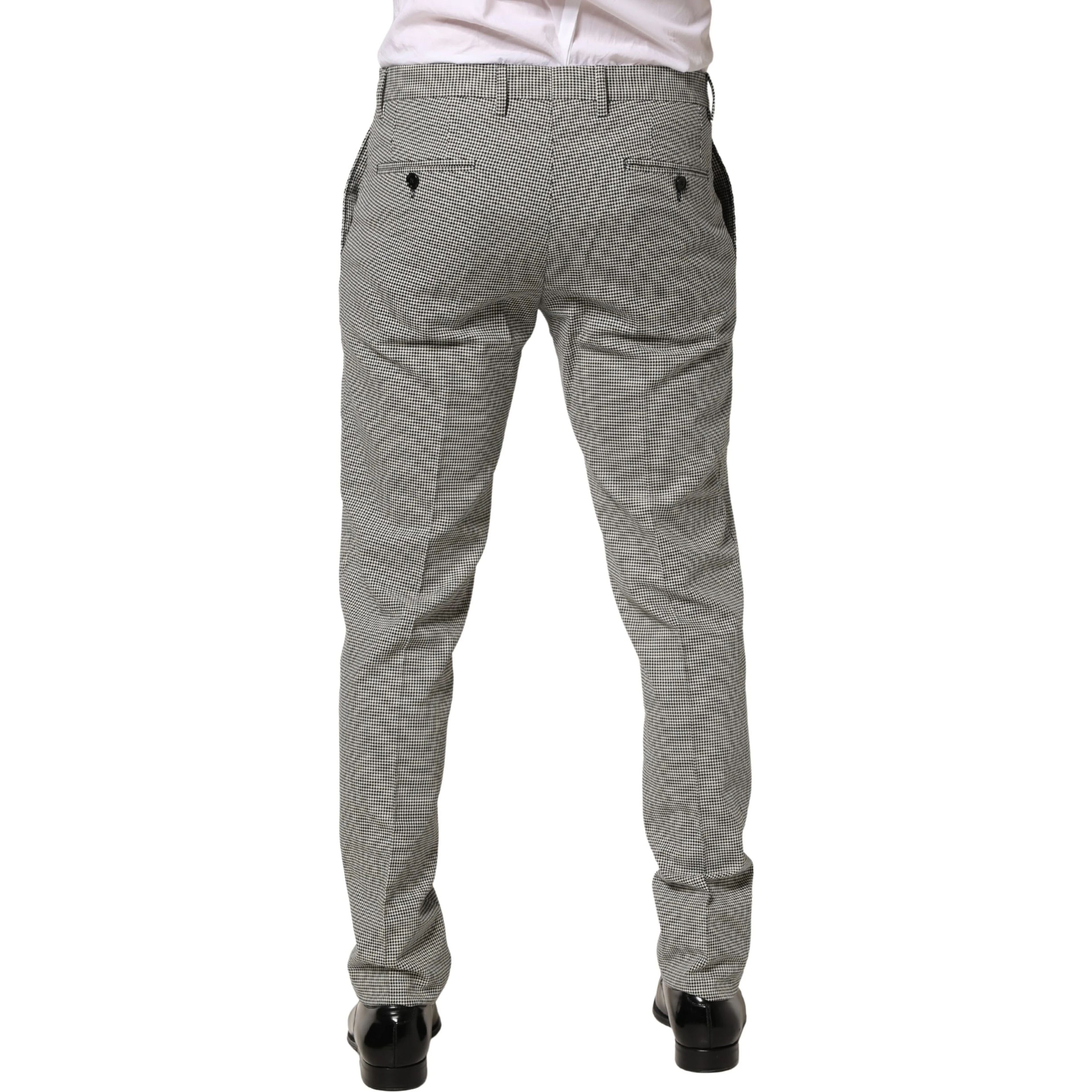 Gray Cotton Skinny Dress Formal Trouser Pants