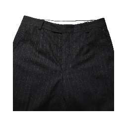 Black Stripes Wool Dress Formal Trouser Pants