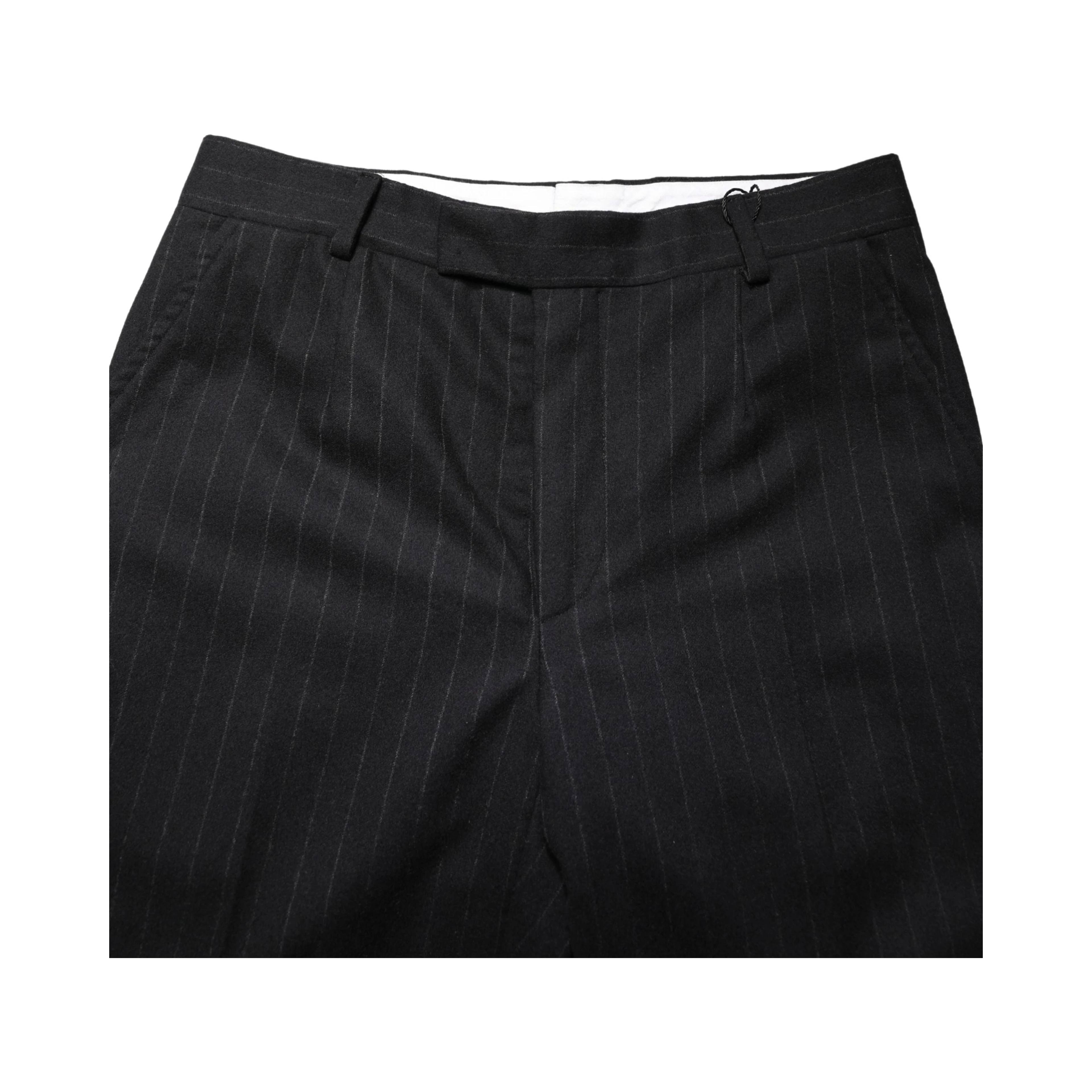 Black Stripes Wool Dress Formal Trouser Pants