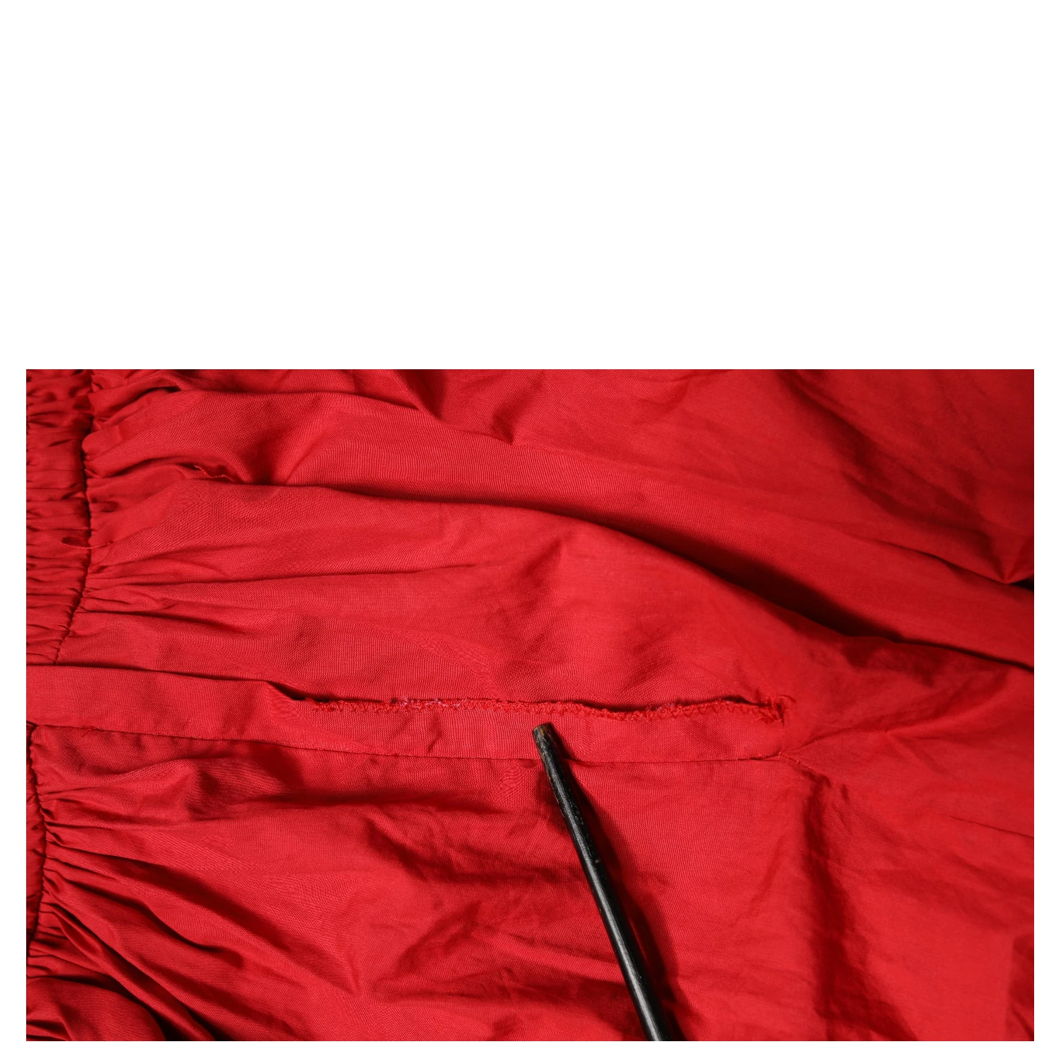 Red Cotton A-Line Sleeveless Mini Dress