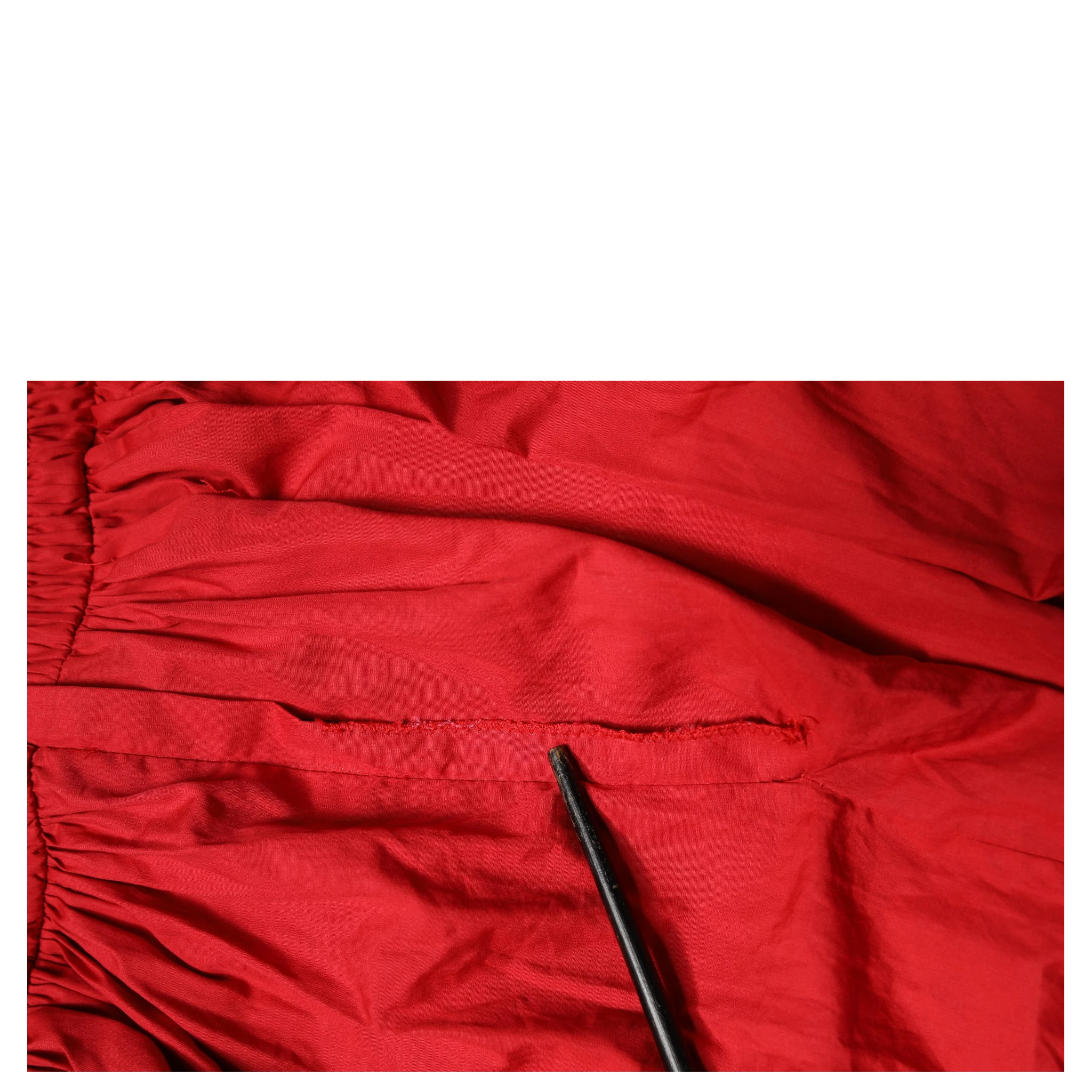 Red Cotton A-Line Sleeveless Mini Dress