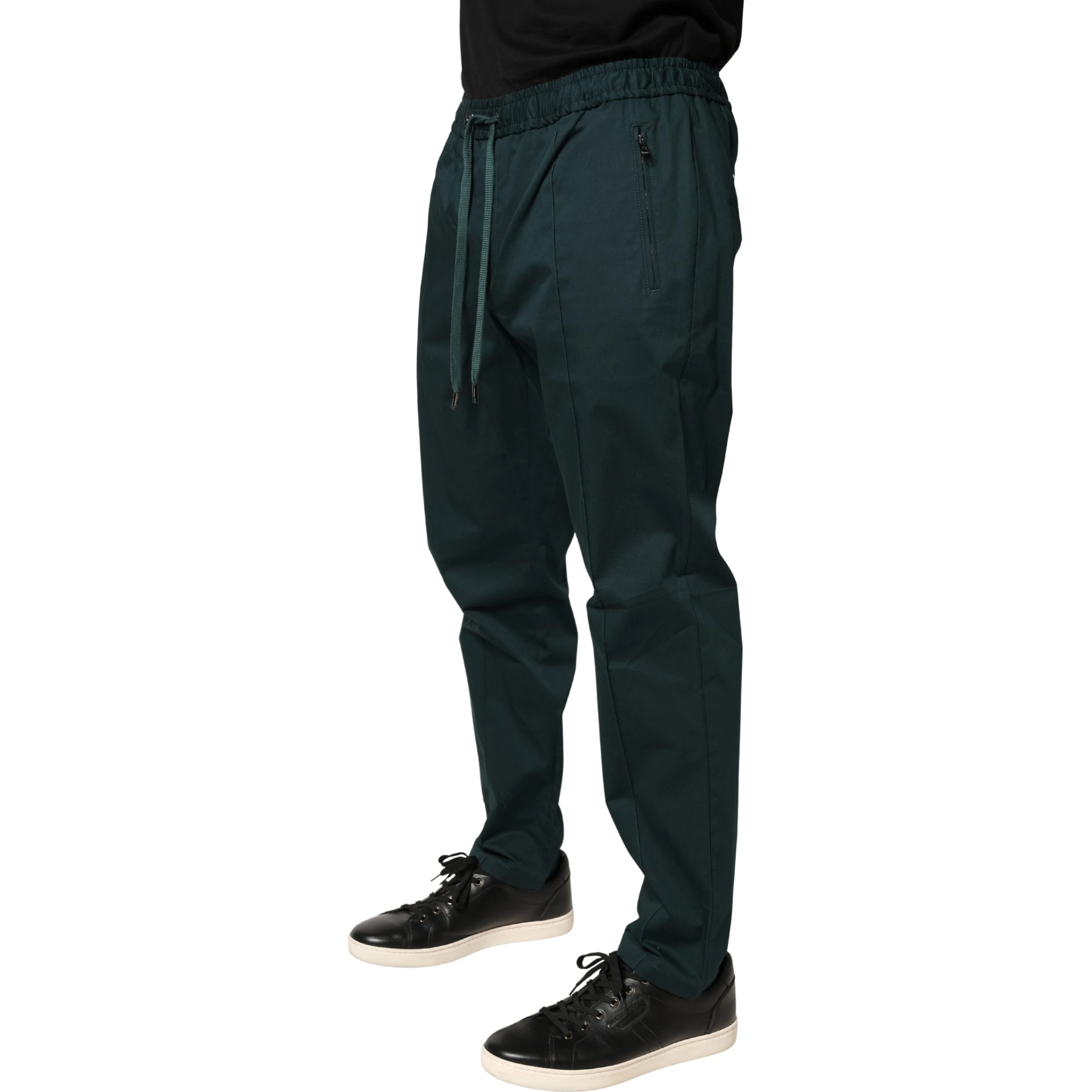 Green Cotton Skinny Men Jogger Trouser Pants