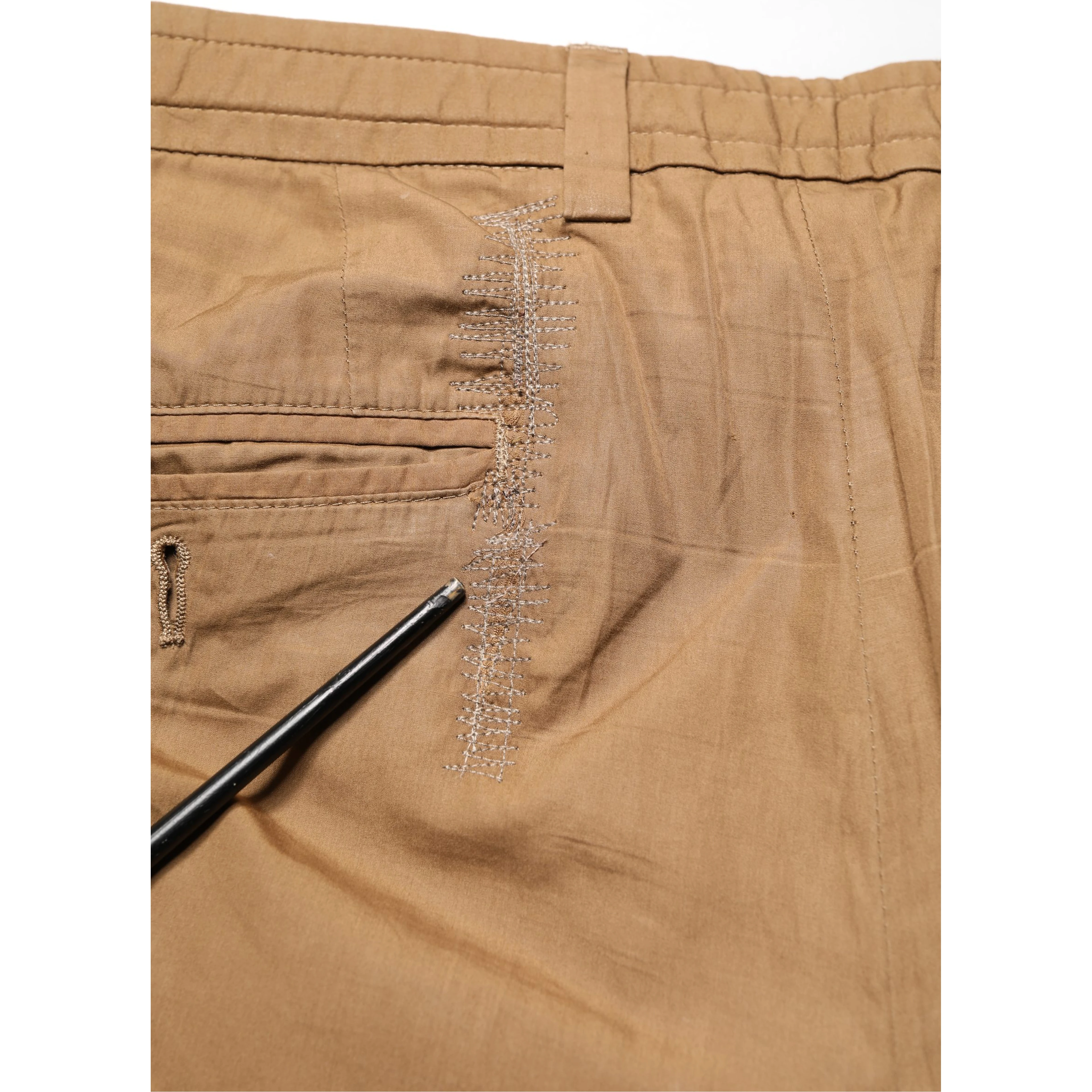 Brown Cotton Straight Chino Men Trouser Pants
