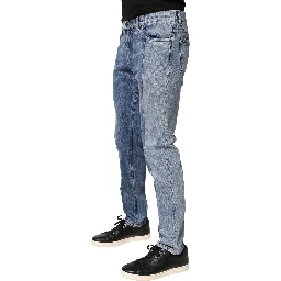 Two Tone Blue Cotton Regular Men Denim Jeans