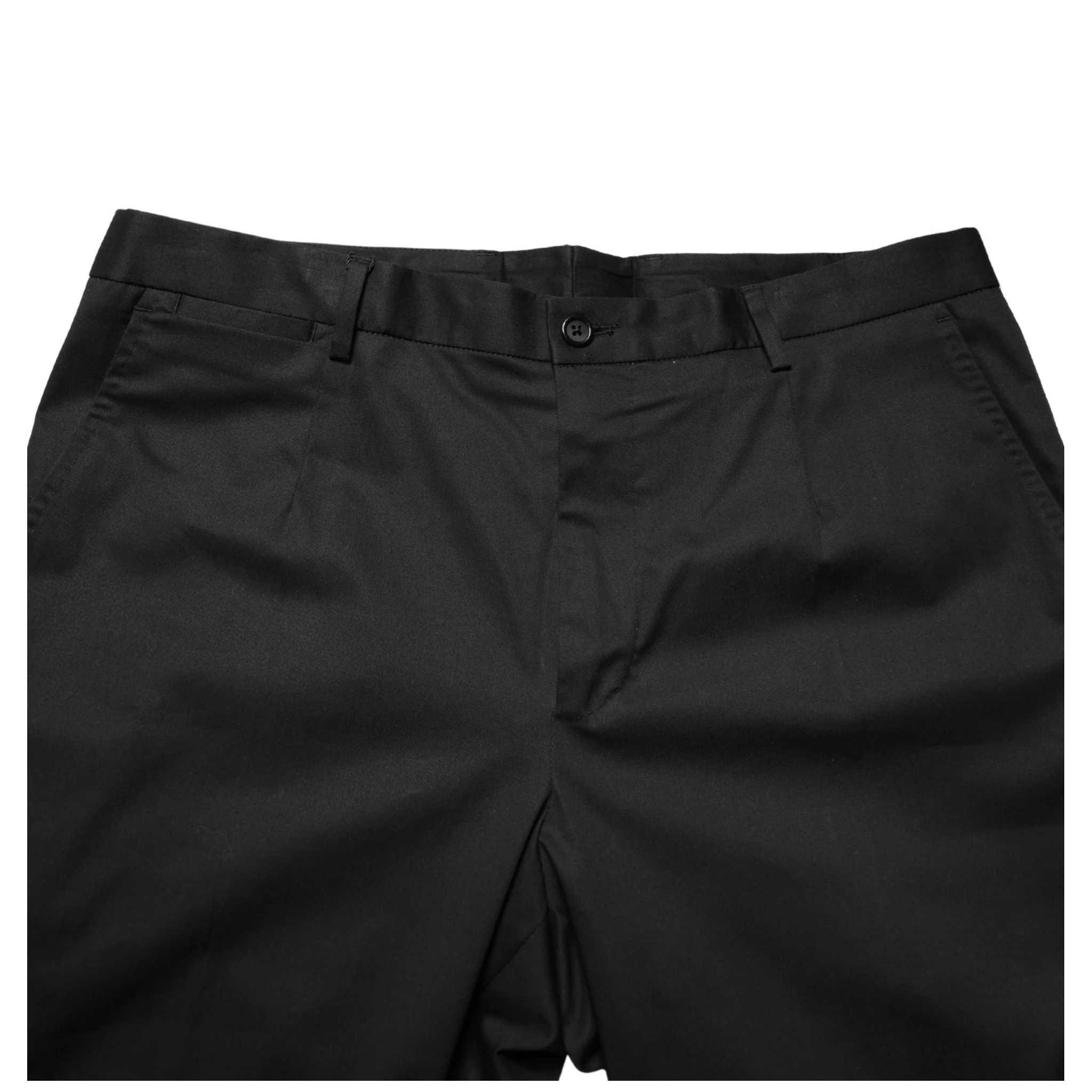 Black Cotton Skinny Men Dress Trouser Pants