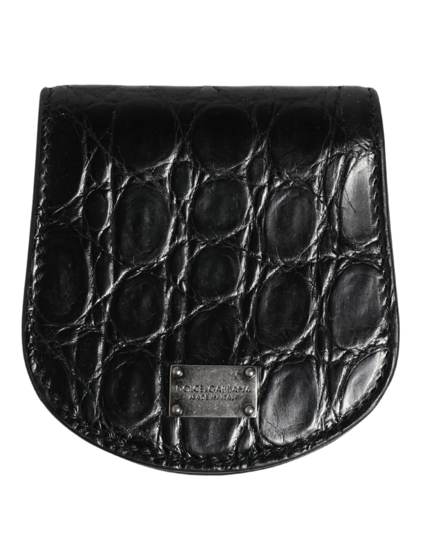 Black Exotic Skin Condom Case Holder Pocket Wallet