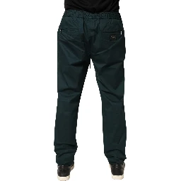 Green Cotton Skinny Men Jogger Trouser Pants