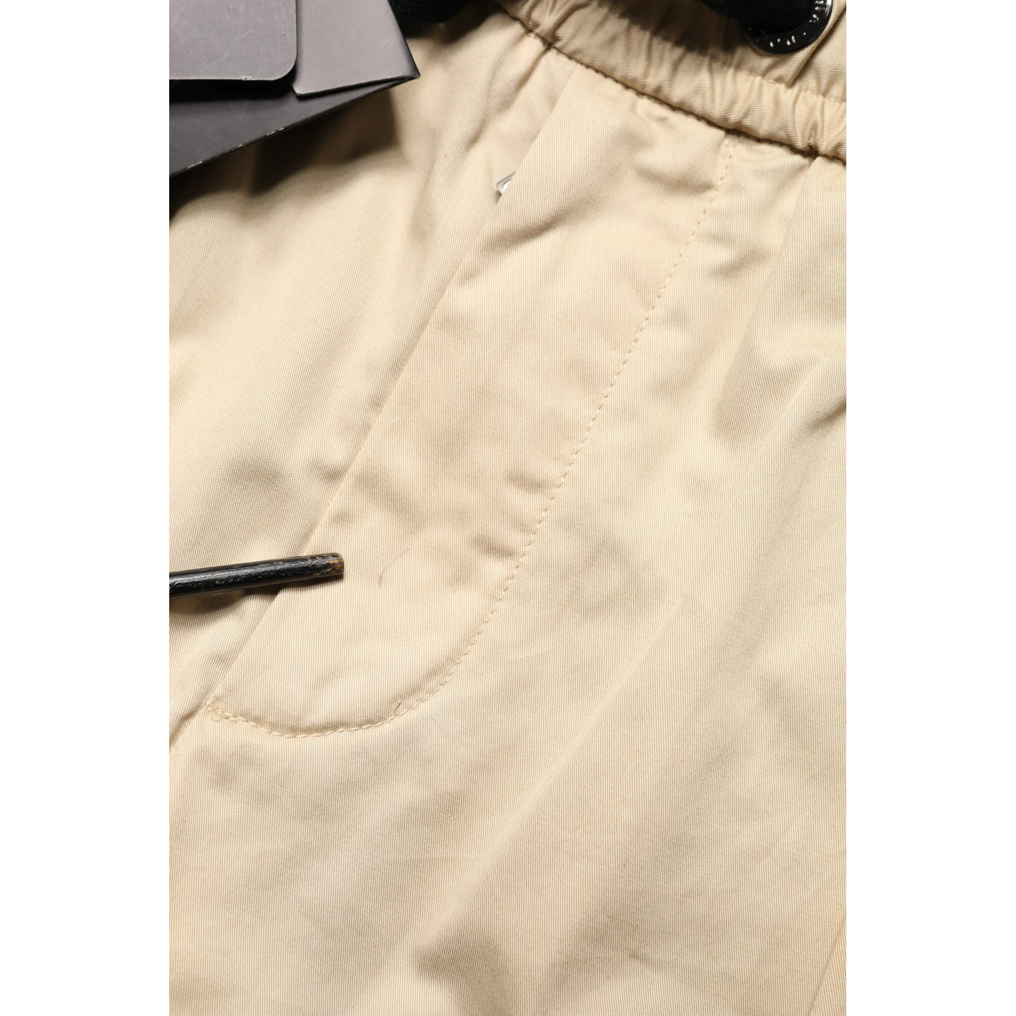 Beige Cotton Skinny Men Jogger Trouser Pants
