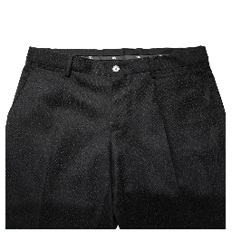 Black Wool Skinny Men Dress Trouser Pants