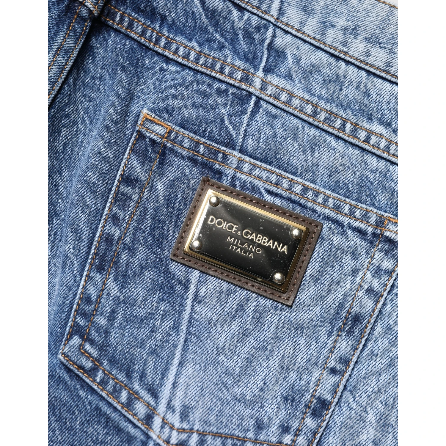 Two Tone Blue Cotton Regular Men Denim Jeans