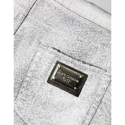 Light Gray Distressed Skinny Men Denim Jeans