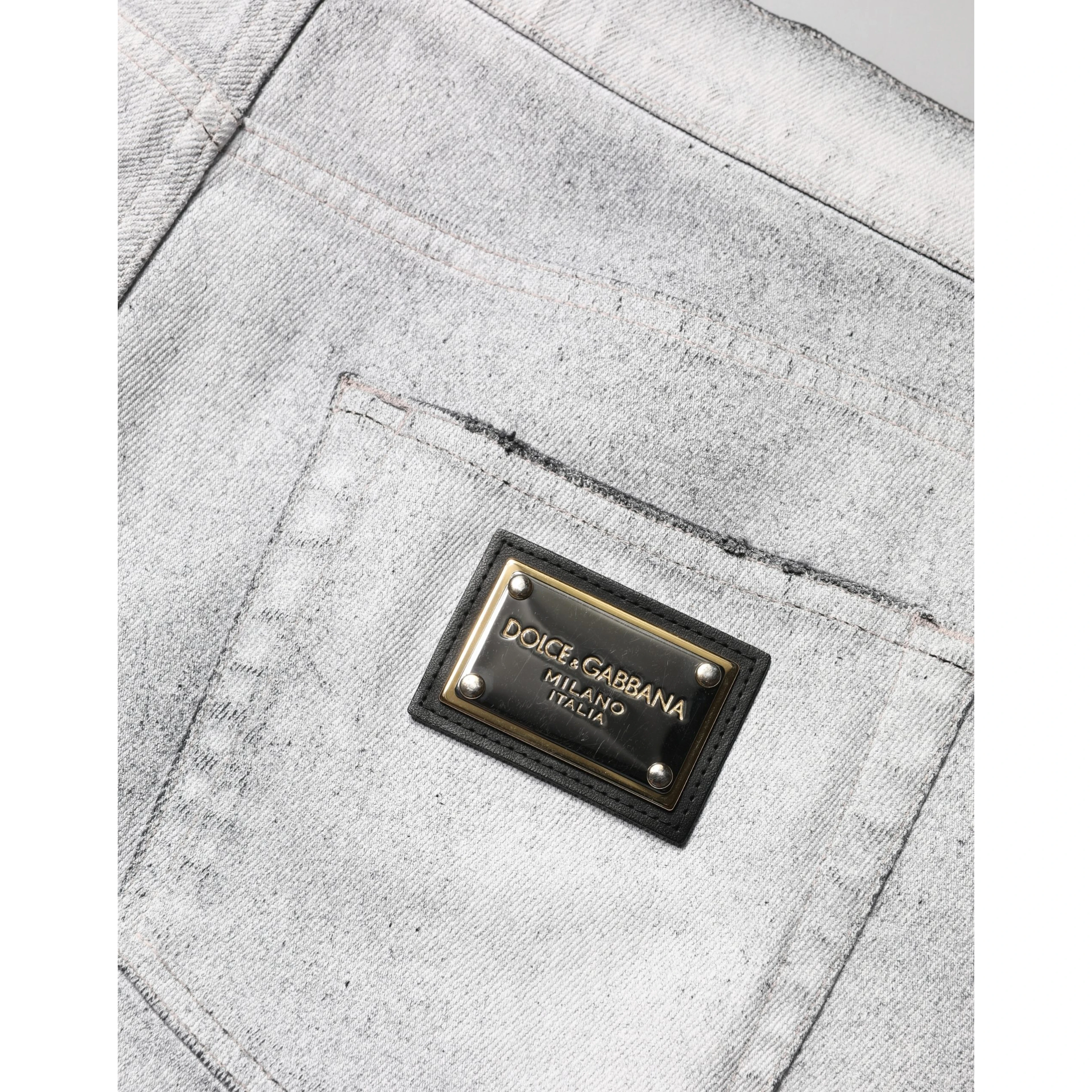 Light Gray Distressed Skinny Men Denim Jeans